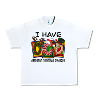White I Have Obsessive Christmas Disorder Urban Heavy Tee - FaDigitalArtStudio