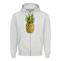Dove Grey pineapple Zipper Hoodie - JahusDesignShop