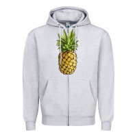 Heather Grey pineapple Zipper Hoodie - JahusDesignShop