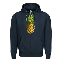 Navy pineapple Zipper Hoodie - JahusDesignShop