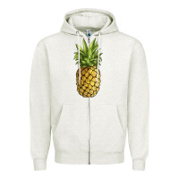 Oatmeal Heather pineapple Zipper Hoodie - JahusDesignShop