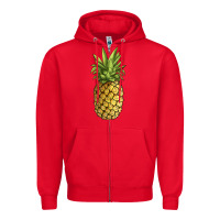 Red pineapple Zipper Hoodie - JahusDesignShop