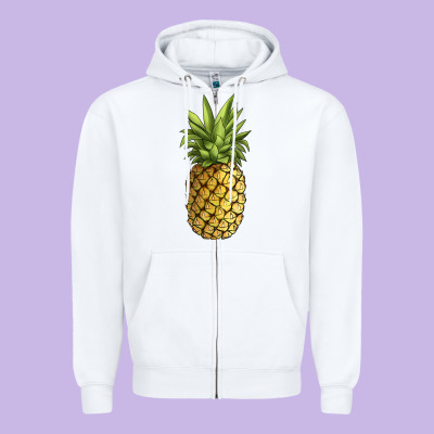 Pineapple Zipper Hoodie Designed By Jahusdesignshop