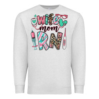 Oatmeal Heather wife mom rn registered nurse Premium Sweatshirt - RanaPortraitStore