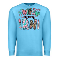 Ocean Blue wife mom rn registered nurse Premium Sweatshirt - RanaPortraitStore