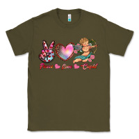Army Green peace love cupid Classic Tee - RanaPortraitStore