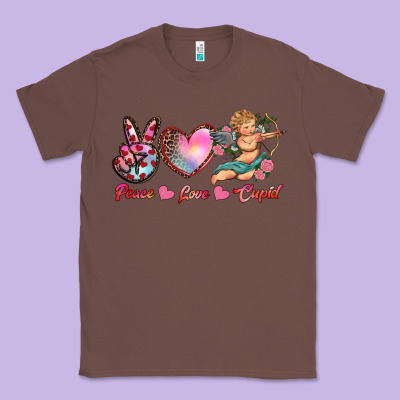 Peace Love Cupid Classic Tee Designed By Ranaportraitstore