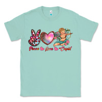 Seafoam peace love cupid Classic Tee - RanaPortraitStore