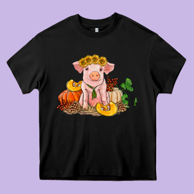 Fall Pig Heavy Core Tee Designed By Ranaportraitstore