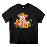 Black fall pig Heavy Core Tee - RanaPortraitStore