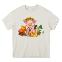Cream fall pig Heavy Core Tee - RanaPortraitStore