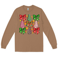 Toasted Coconut Christmas Cake Bow Long Sleeve Tee - CowhideDigitalArt