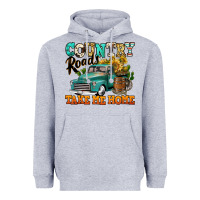 Heather Grey country roads take me home vintage truck Heavyweight Hoodie - Jasminsmagicworld