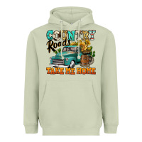 Matcha country roads take me home vintage truck Heavyweight Hoodie - Jasminsmagicworld