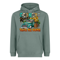 Sage country roads take me home vintage truck Heavyweight Hoodie - Jasminsmagicworld