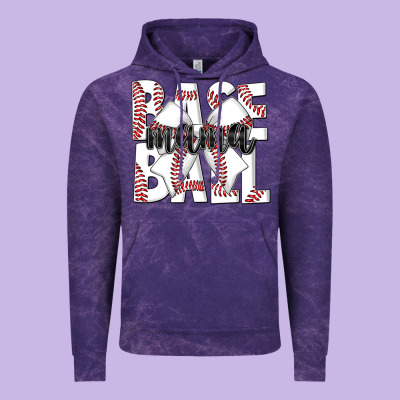 Baseball Mama Vintage Hoodie Designed By Cowhidedigitalart