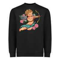 Black cupid valentine's day Heavyweight Sweatshirt - RanaPortraitStore