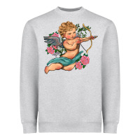 Heather Grey cupid valentine's day Heavyweight Sweatshirt - RanaPortraitStore