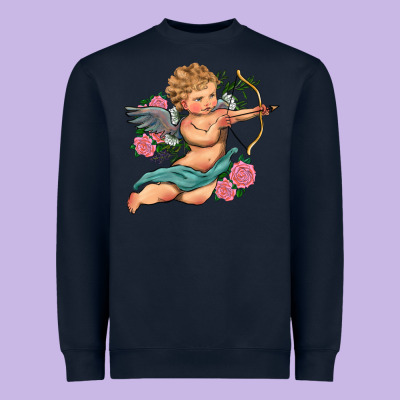 Cupid Valentine's Day Heavyweight Sweatshirt Designed By Ranaportraitstore