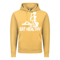 Vintage Mustard eat healthy Vintage Hoodie - DesigneFamous