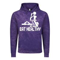 Cloud Purple eat healthy Vintage Hoodie - DesigneFamous