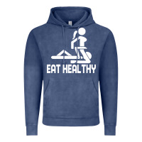 Vintage Denim eat healthy Vintage Hoodie - DesigneFamous