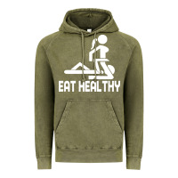 Vintage Olive eat healthy Vintage Hoodie - DesigneFamous