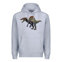 Heather Grey spinosaurus Premium Hoodie - Artiststas