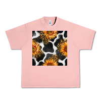 Salmon cowhide leopard sunflower seamless pattern Urban Heavy Tee - BundleAndBundleShop