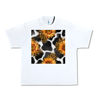 White cowhide leopard sunflower seamless pattern Urban Heavy Tee - BundleAndBundleShop