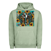 Pigment Oil Green western blessed sunflower's Urban Hoodie - RanaPortraitStore
