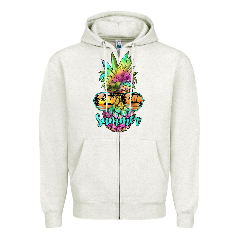 Tie Dye Pineapple, Summer Zipper Hoodie by JahusDesignShop | Teevron