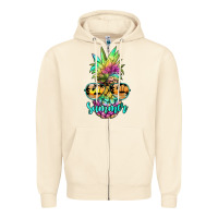 Sandshell tie dye pineapple, summer Zipper Hoodie - JahusDesignShop