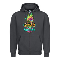 Smoke tie dye pineapple, summer Zipper Hoodie - JahusDesignShop