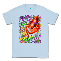 Dusty Blue pinch peel eat repeat mardi gras olivia Classic Tee - OliviaCreatesArt