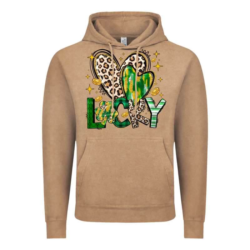 Lucky Saint Patricks Day Vintage Hoodie by CowhideDigitalArt | Teevron