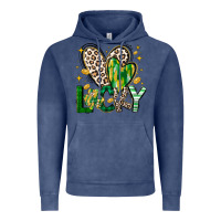 Vintage Denim Lucky Saint Patricks Day Vintage Hoodie - CowhideDigitalArt