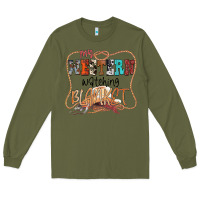 Army Green My Western Watching Blanket Long Sleeve Tee - CowhideDigitalArt