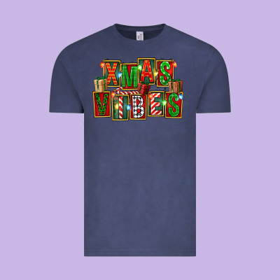 Christmas Xmas Vibes Vintage Tee Designed By Fadigitalartstudio