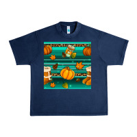 Navy autumn seamless pattern Urban Heavy Tee - BundleAndBundleShop
