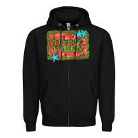 Black summer vibes watermelon Zipper Hoodie - JahusDesignShop