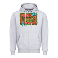 Heather Grey summer vibes watermelon Zipper Hoodie - JahusDesignShop
