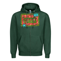 Sports Green summer vibes watermelon Zipper Hoodie - JahusDesignShop
