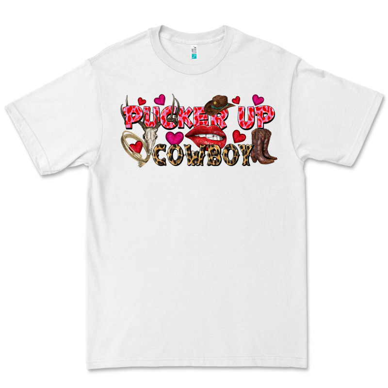 Pucker Up Cowboy Valentine's Day Premium Tee by FaDigitalArtStudio | Teevron