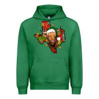 Emerald christmas texas highland cow Urban Hoodie - Jasminsmagicworld