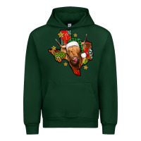 Forest Green christmas texas highland cow Urban Hoodie - Jasminsmagicworld