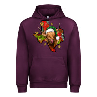 Mauve Wine christmas texas highland cow Urban Hoodie - Jasminsmagicworld