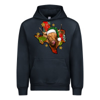 Navy christmas texas highland cow Urban Hoodie - Jasminsmagicworld