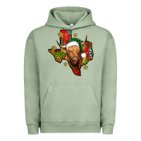Pigment Oil Green christmas texas highland cow Urban Hoodie - Jasminsmagicworld