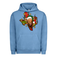 Pigment Pebble Blue christmas texas highland cow Urban Hoodie - Jasminsmagicworld
